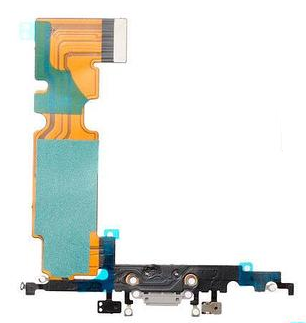 Шлейф для iPhone 8 Plus, з роз'ємом зарядки, з мікрофоном, білий, фото 1