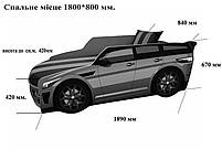Ліжко для машини серія Преміум-модель Range Rover P 001 чорний зі спортивним матрацом, фото 7