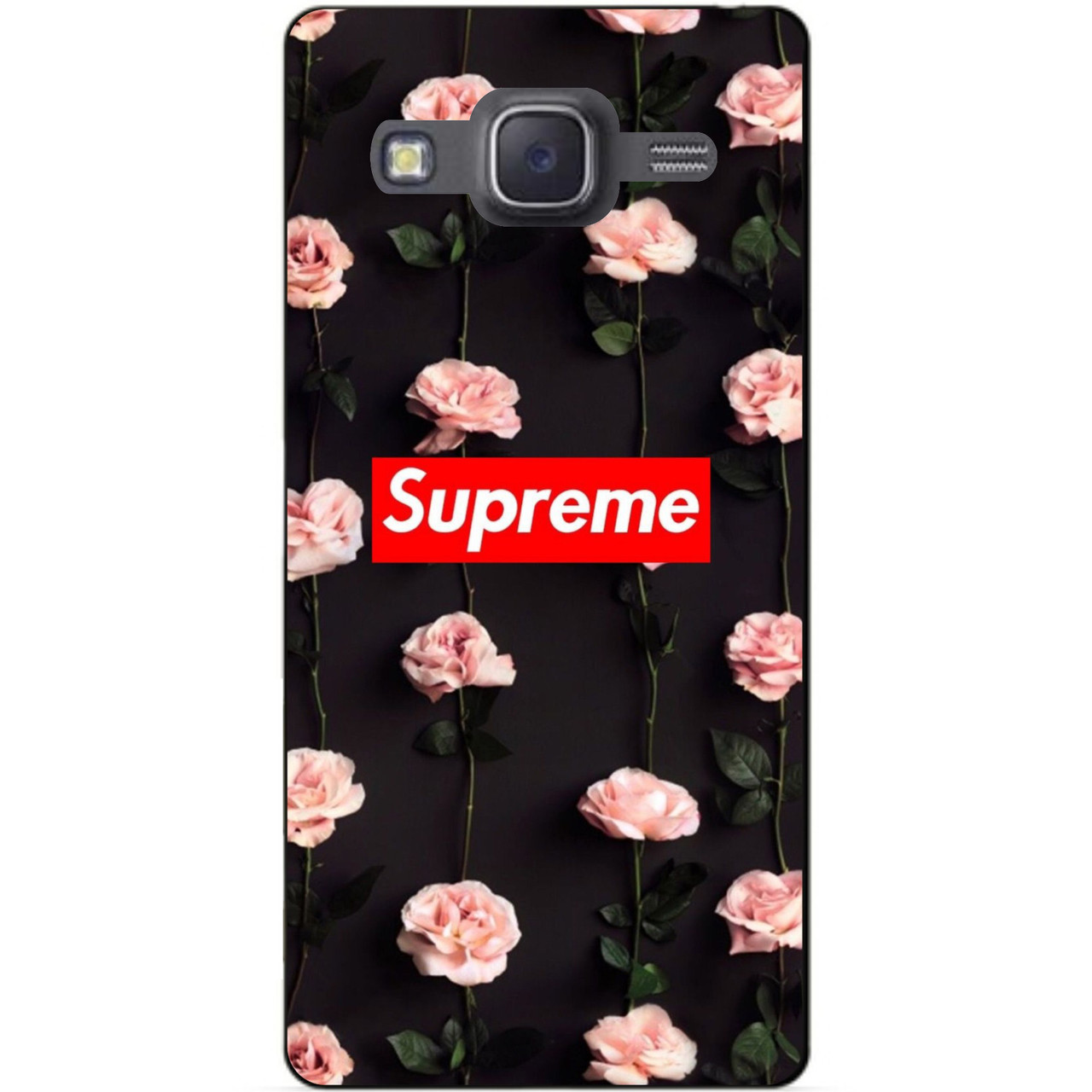 Чохол силіконовий бампер для Samsung J5 Galaxy J500 з малюнком Supreme на трояндах