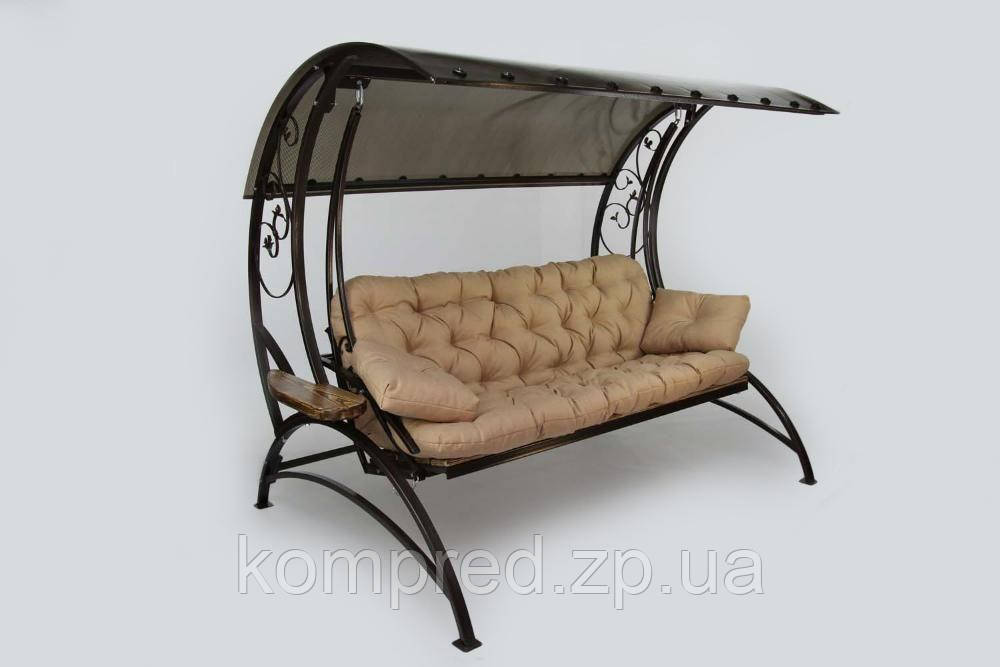 Садові гойдалки Парадіз Paradise матрац  бежевий Kompred vg03/3, фото 1