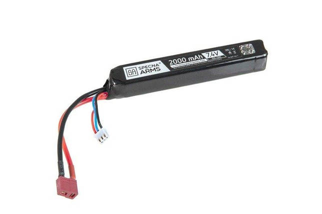Акумулятор LiPo 7,4V 2000 mAh 15/30C-T-Connect (Deans) [Specna Arms] (для страйкболу), фото 1