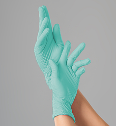 Рукавички нітрилові Green Mint Polix PRO&MED 100 шт. розмір XS,S,M