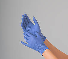 Рукавички нітрилові Ice Blue Polix PRO&MED 100 шт. розмір XS, S, M, L, XL