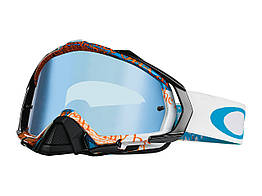 Маска Oakley Mayhem Pro Tagline Orange/Blue Лінза Black Ice Iridium