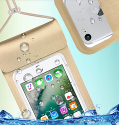 Чохол Primo Diver водонепроникний універсальний для смартфонів до 6.0" - Gold