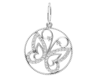 Підвіска - кулон жіночий срібний Метелик