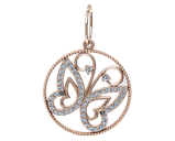 Підвіска - кулон жіночий срібний Метелик, фото 2