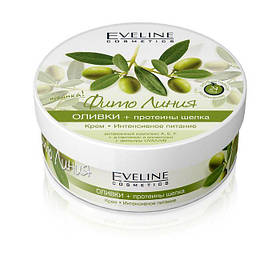 Крем для тіла інтенсивне живлення Eveline Cosmetics Фіто лінія оливки та протеїни шовку 210 мл