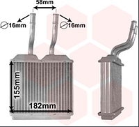 Радиатор печки OPEL CORSA B 4/93- TIGRA, OPEL FRONTERA B, OPEL COMBO