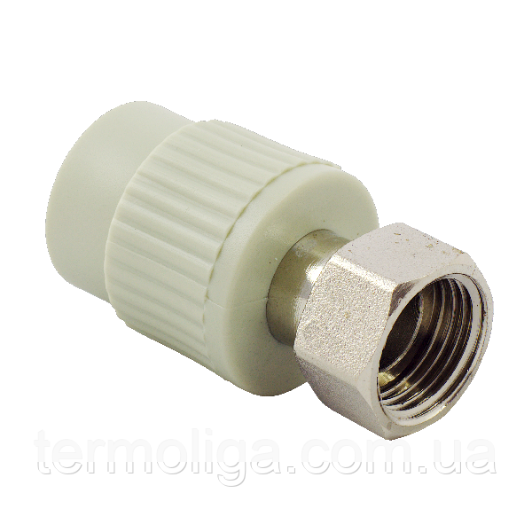 Муфта з накидною гайкою KP 32*1F для паяння поліпропіленових труб PPR, фото 1
