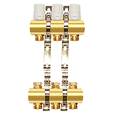 Колектор "APC" для опалення латунний На 3 контурів