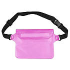 Водонепроникна сумка на пояс Waterproof Bag рожева, фото 10