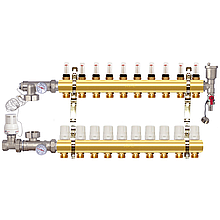 Колектор "APC" для теплої підлоги латунний у складі На 10 контурів