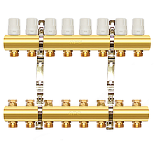 Колектор "APC" для опалення латунний На 8 контурів