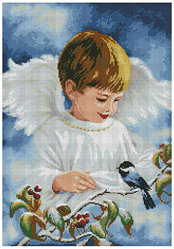 Набір для вишивання хрестиком Ангел з любов'ю. Розмір: 25,5*36,5 см
