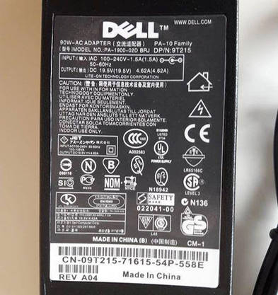 Блок Живлення DELL 19.5v 4.62a 90W штекер 7.4 на 5.0 (ОРІГИНАЛ) Заряджання Адаптер для Ноутбука, фото 2