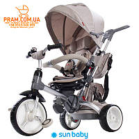 Триколісний велосипед із батьківською ручкою Sun Baby Little Tiger Beige Бежевий