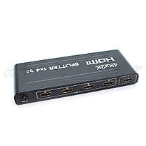 Splitter HDMI 1x4 v1.4, метал, фото 3