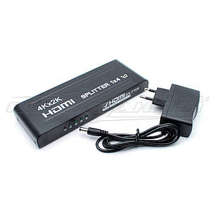 Splitter HDMI 1x4 v1.4, метал, фото 2