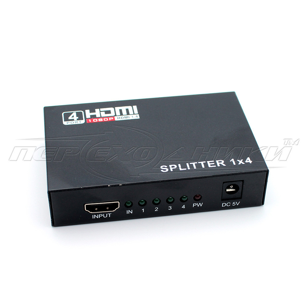 HDMI Splitter 1x4 v1.4,3D, 1080P, метал - фото 1 - id-p956280327