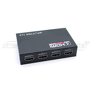 HDMI Splitter 1x4 v1.4,3D, 1080P, метал, фото 3