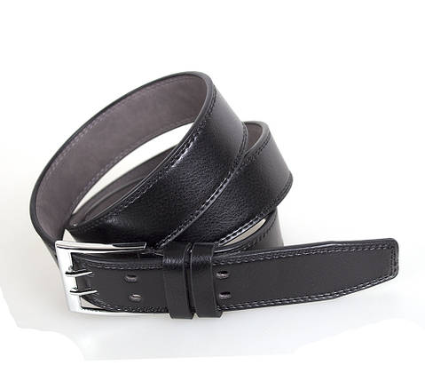 Чоловічий ремінь Dovhani DH3503-8BLACK-555 140 см Чорний, фото 1