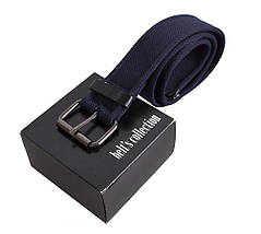 Текстильний чоловічий ремінь Dovhani E5698-12BLUE-555 115-130 см Синій, фото 3