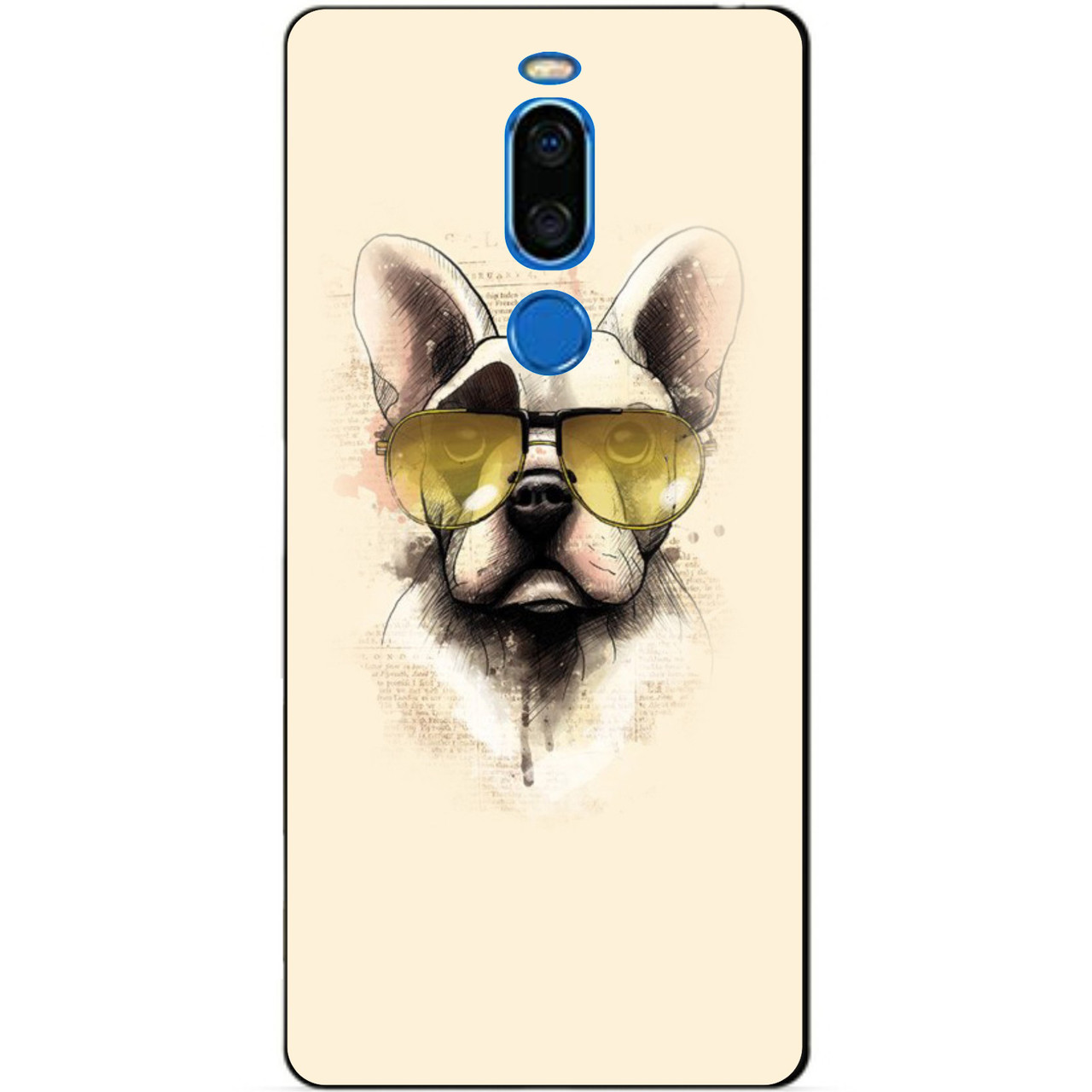 Чохол силіконовий для Meizu X8 з малюнком Собака в окулярах