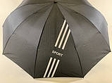 Чорна парасолька з виворотним механізмом складання 10 спиць унісекс, фото 6