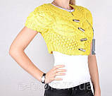 Укороченній в'язаний жилет різних кольорів на гудзиках NED & HELEN, фото 6