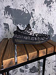 Жіночі кросівки Adidas Yeezy 350 v2 static reflective чорні. Живе фото. (топ ААА+), фото 4