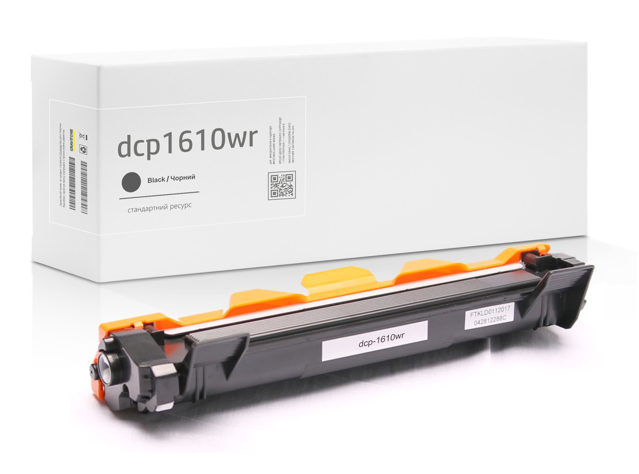 Сумісний Картридж Brother DCP-1610WR (тонер-картридж) , чорний, ресурс (1000 стор.) аналог від Gravitone, фото 1