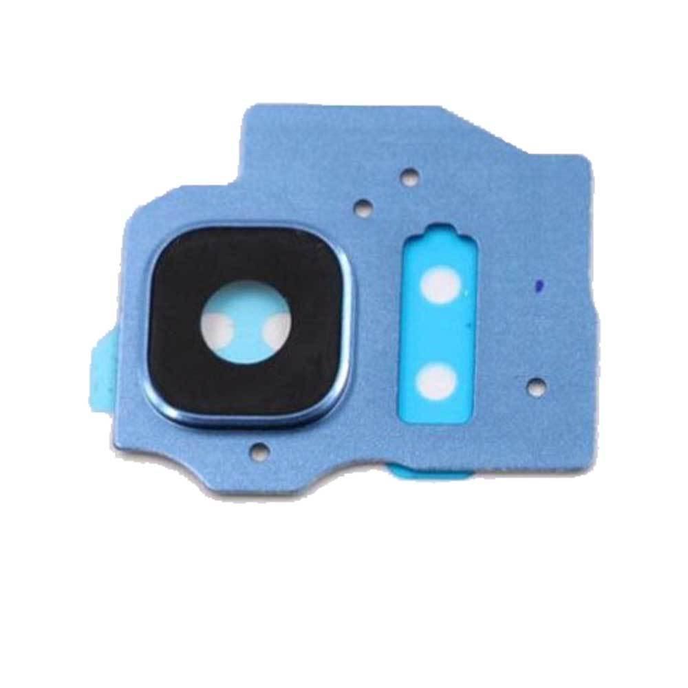 Скло камери для Samsung G955F Galaxy S8 Plus, з рамкою синього кольору, coral Blue