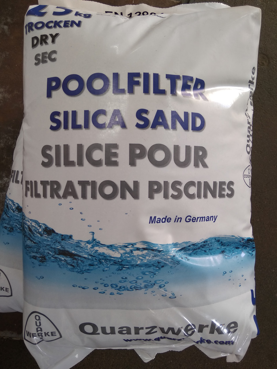 Кварцевый песок Filtersand 0,4 0,8 мм (25 кг) - фото 1 - id-p21087299