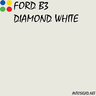 Авто фарба (автоемаль) акрилова Mobihel (Мобихел) Ford B3 Diamond weiss 0,75 л з затверджувачем 0,375 л, фото 2