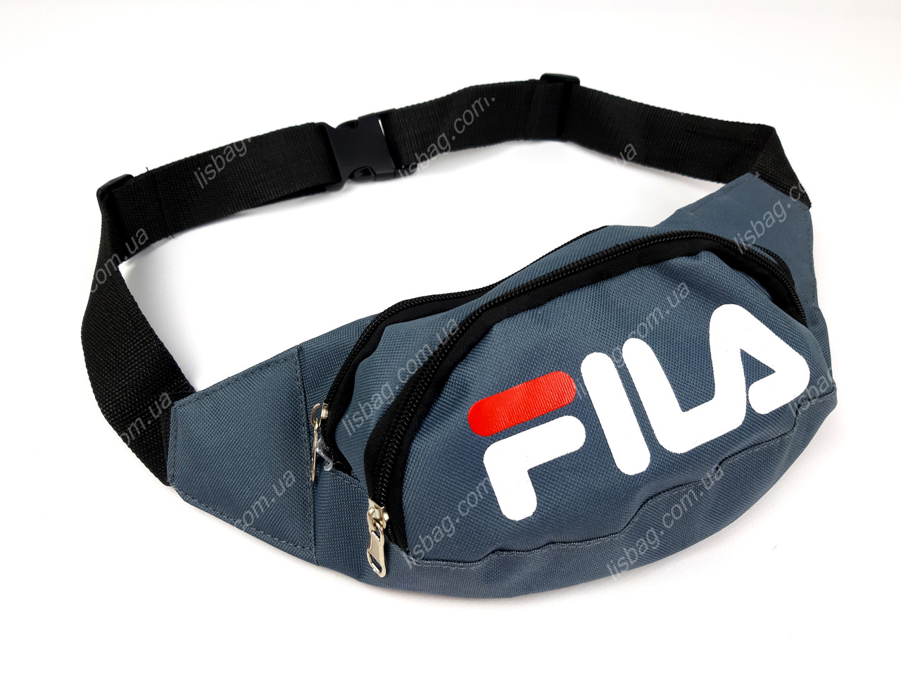 Сумка на пояс, Fila Сіра, спортивна з текстилю унісекс