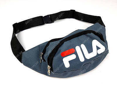 Сумка на пояс, Fila Сіра, спортивна з текстилю унісекс