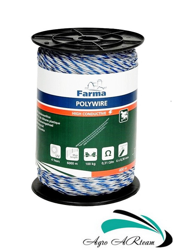 Шнур-плетінка (6-х жильна мотузка) для електропастуха, 400 м, фото 1