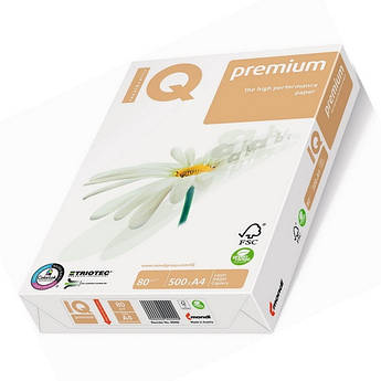 Папір офісний А4, 80 г/м2, 500 аркушів, IQ Premium