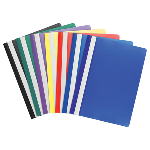 Папка-швидкозшивач А4 чорна, без перфорації, глянець 10 штук, Delta D1110-01, фото 1