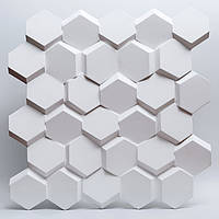 Декоративные гипсовые 3D панели Gipster «Alvarium» Белый 500*500*25 мм