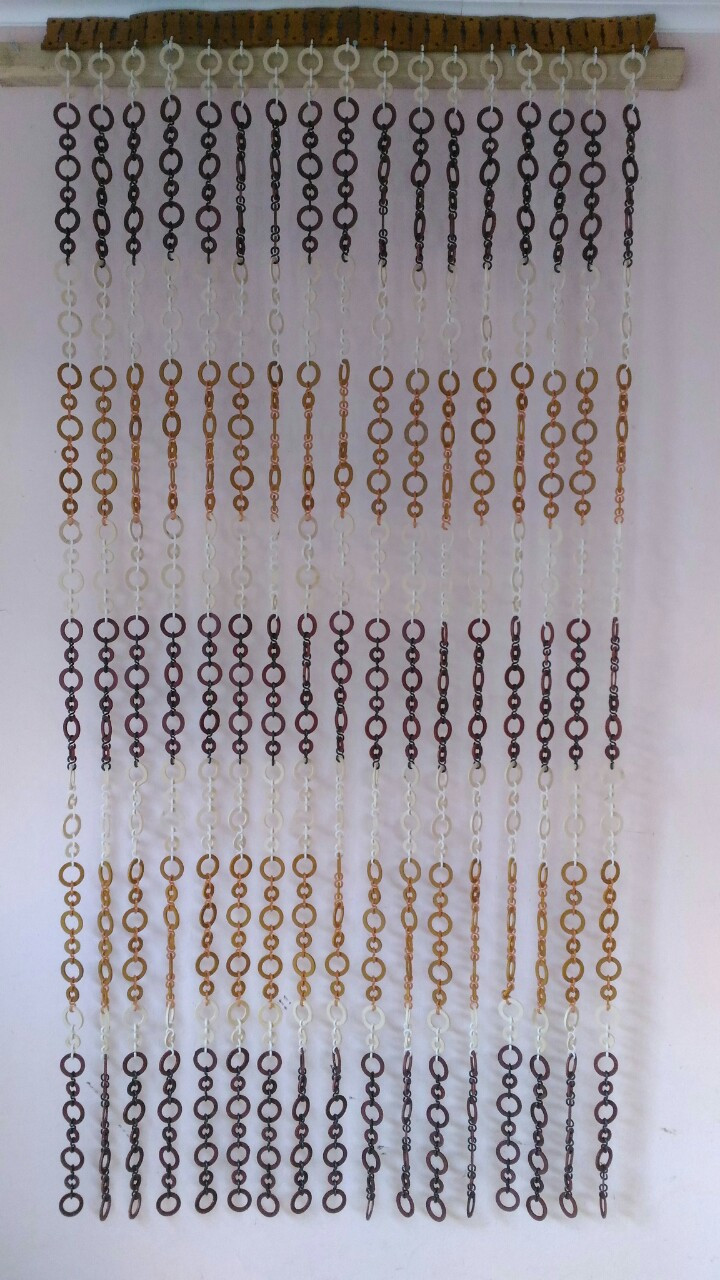 Штори дерев'яні "Кільця", різнобарвні, фото 1