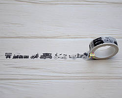 Декоративний паперовий скотч, 1,5 см, довжина 7 м