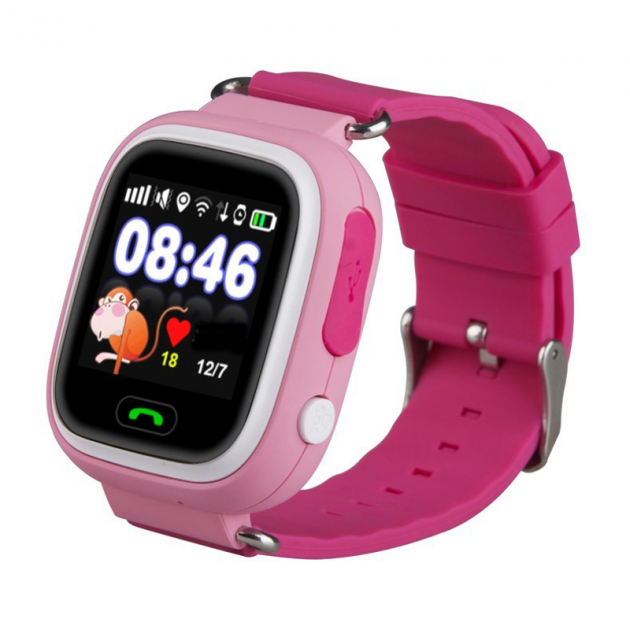 Дитячий смартгодинник з GPS Q90 Pink (Smart Watch) Розумний годинник, фото 1