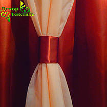 Комплект штор "Посейдон" + Ламбрекен + тюль (Бордо), фото 3