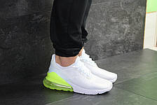 Чоловічі літні кросівки Nike Air Max 270,білі з салатовим, фото 2