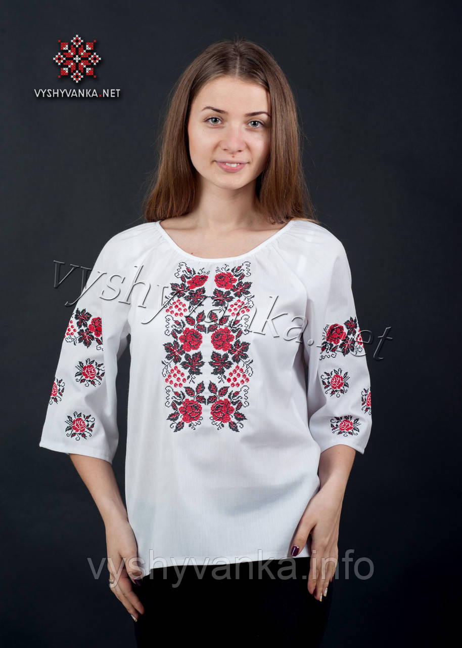 Вишиванка жіноча рукав 3/4, арт. 0078р.3/4