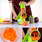 Овочерізка-мультислайсер-тертка для подрібнення овочів і фруктів ручна Kitchen Master ОПТ, фото 8