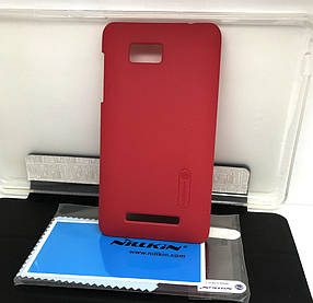 Чохол для Htc Desire 400 накладка Nillkin + плівка червоний