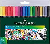 Набір Ручок капілярних Faber-Castell Grip 20 шт 0,4 мм 151620